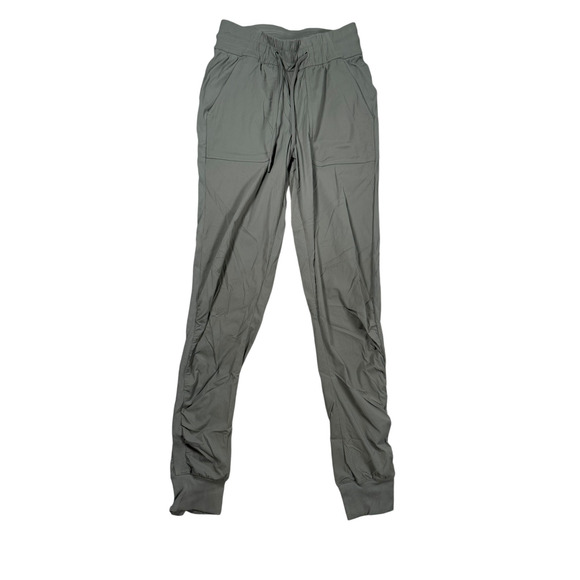 lululemon Beyond the Studio Jogger Size 2 Grey Sage Ruched Athleisure Tapered - Picture 4 of 10